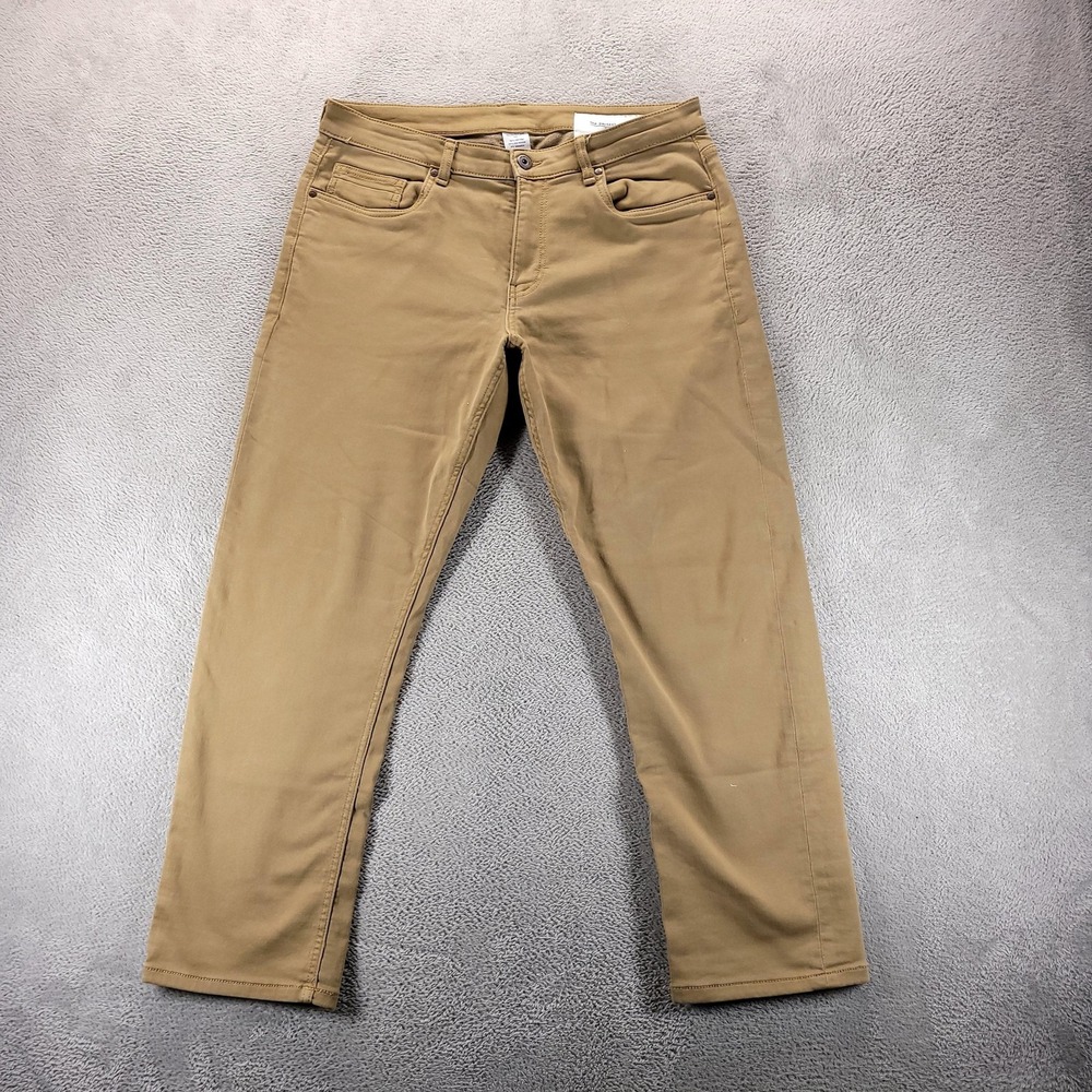 The Perfect Jean NYC Jeans Mens 34x30 Beige Khaki Athletic Tapered Stretch